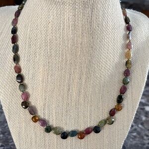 Watermelon Tourmaline Beaded Necklace